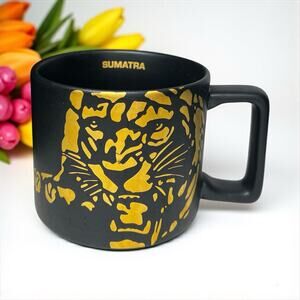 Starbucks 2016 Limited Edition Sumatra Tiger 14oz Black Gold Coffee Mug Cup Rare